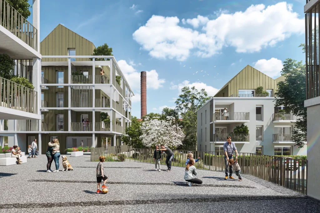 Les Franges Industrielles (78 logements) — Houplines - vue 1