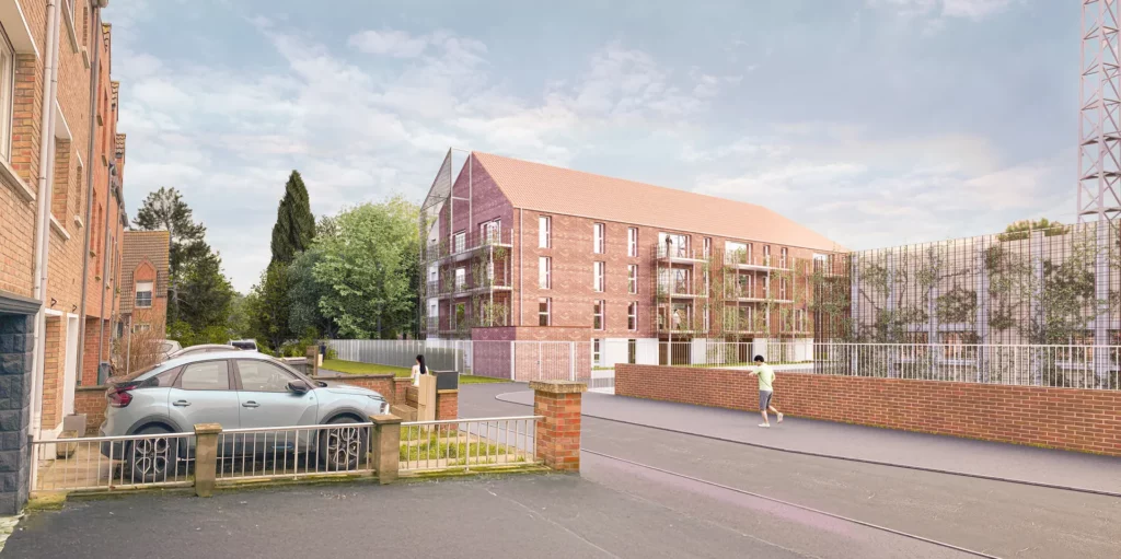 Concours — 31 logements collectifs — La Chapelle-d’Armentières - vue 1