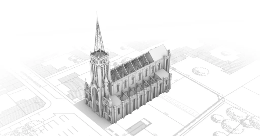 Réaffectation et mise en sécurité de l'église du Sacré-Cœur - vue 1