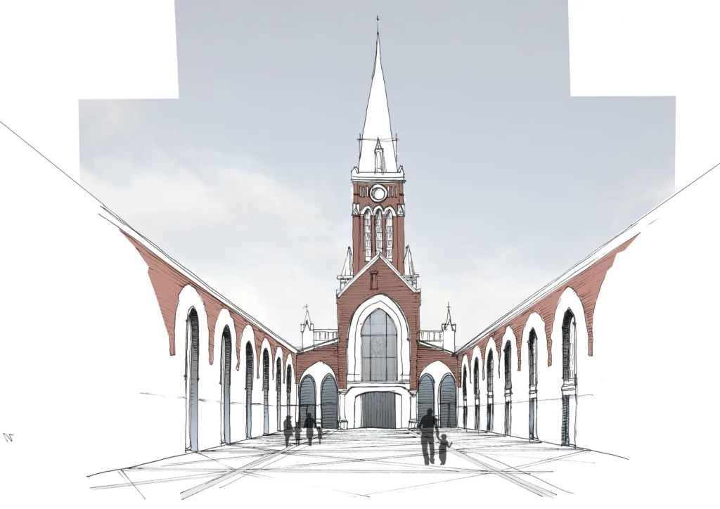 Vue 3D du clocher