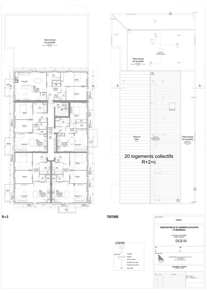 Dce04 plans coll r+2 & toit